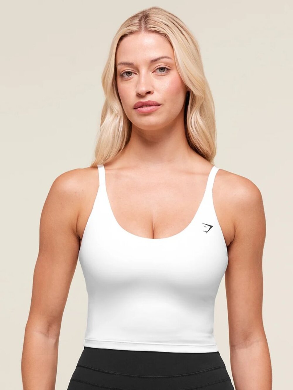 GYMSHARK Training Cami Tank With Shelf in White size L NWOT
